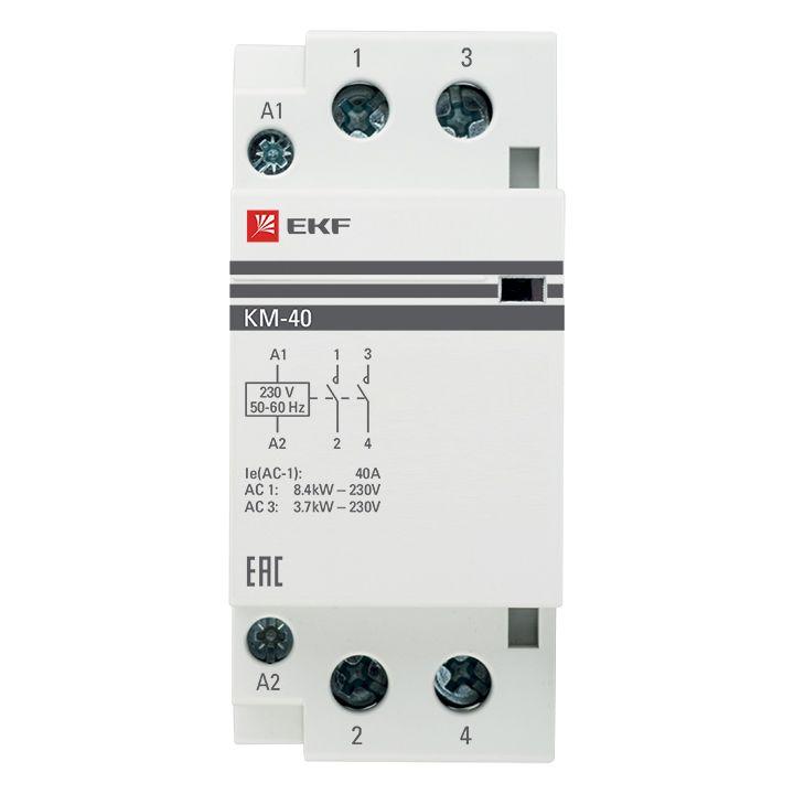 Контактор модульный КМ 40А 2NО (2 мод.) EKF km-2-40-20
