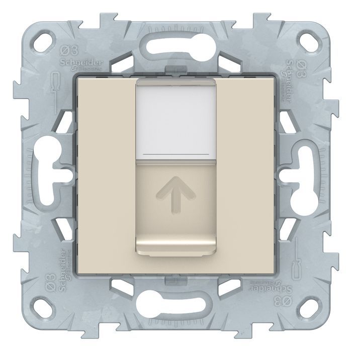 Розетка компьютерная RJ45 Schneider Electric UNICA NEW, скрытый монтаж, антрацит, NU541554