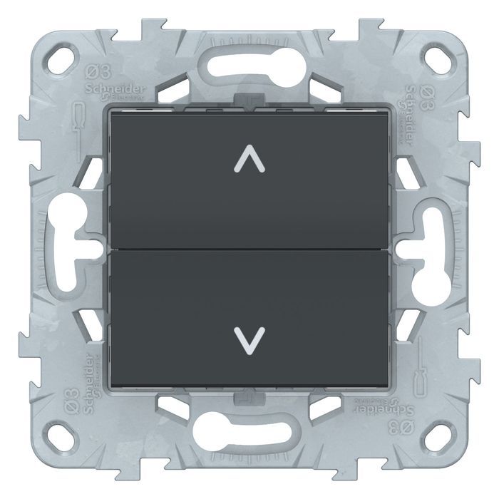 Выключатель для жалюзи Schneider Electric UNICA NEW, антрацит, NU520754