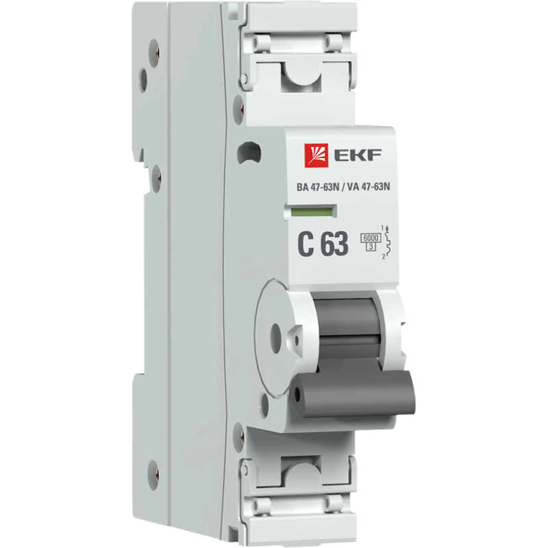 Выключатель автоматический модульный 1п C 63А 6кА ВА 47-63N PROxima EKF M636163C