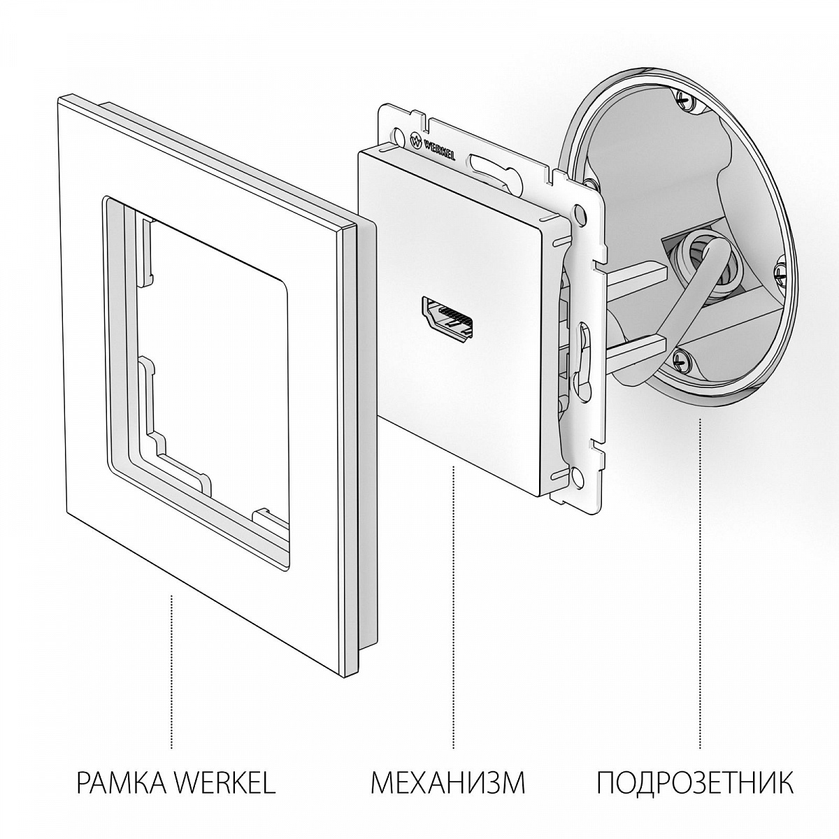 Розетка HDMI (серебряный) WL06-60-11